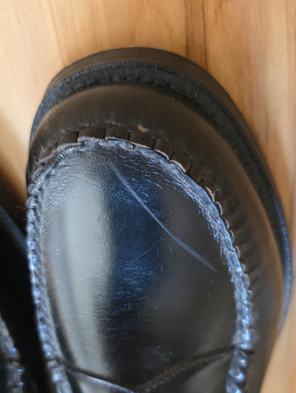 Johnston & Murphy ARISTOCRAFT Vintage Black Leather Penny Loafers Mens 9 - Picture 10 of 11
